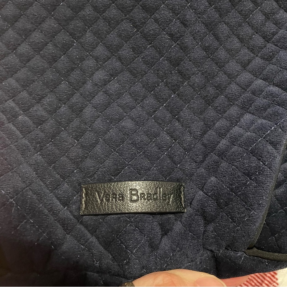 Vera Bradley Quilted Navy Velvet Backpack - Picture 3 of 13